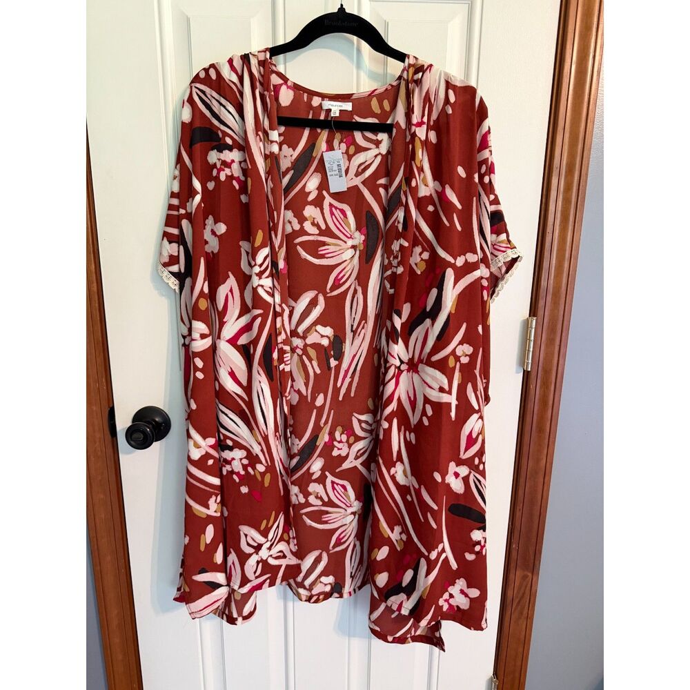 New!! Maurices Floral Kimono Boho os